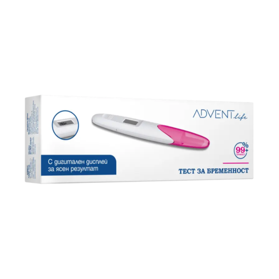 Тест за бременност с дигитален дисплей Advent Life