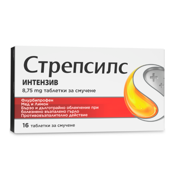Стрепсилс Интензив Мед и Евкалипт без захар 16 таблетки