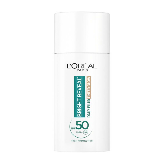 Loreal Bright Reveal UV Флуид оцветен, среден цвят 50мл
