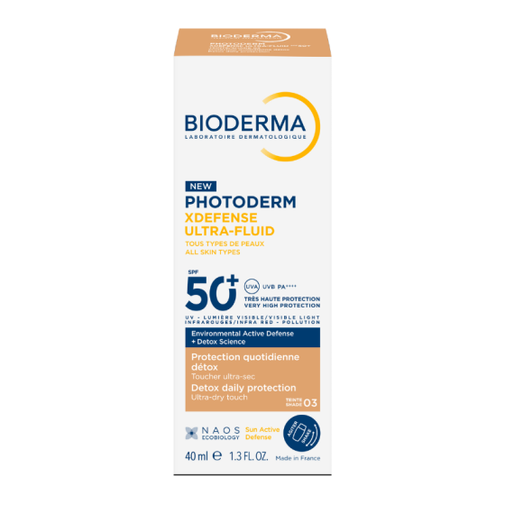 Bioderma Photoderm Xdefense Ултрафлуид златист цвят SPF50+ 40мл