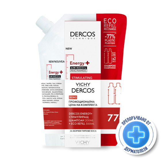 Комплект Vichy Dercos Energy+ Шампоан при косопад 200мл + рефил 500мл 826866