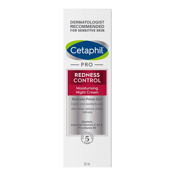 Cetaphil Pro Redness Control Хидратиращ нощен крем за лице за кожа, склонна към зачервявания 50мл
