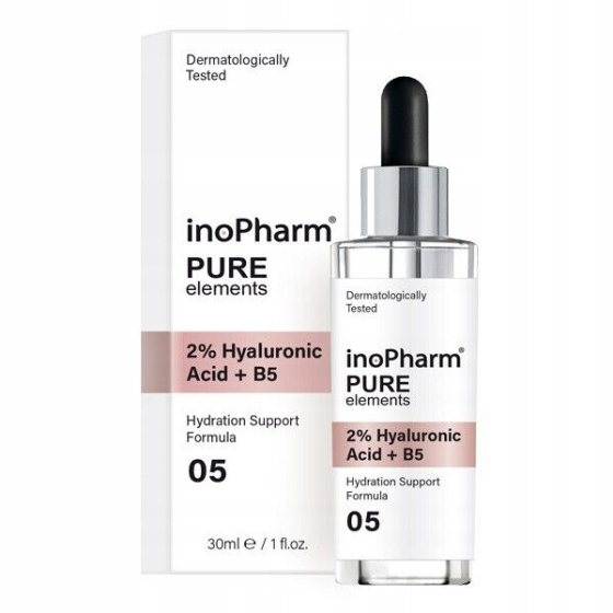 InoPharm Pure elements Серум за лице с 2% хиалуронова киселина и витамин В5 30мл