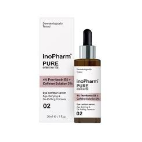 InoPharm Pure elements Серум за очи с 4% провитамин B5 и Кофеинов разтвор 3% 30мл