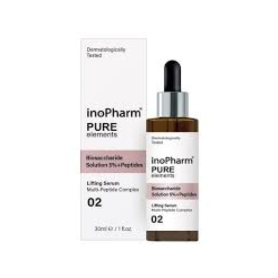 InoPharm Pure elements Серум за лице с Биозахариден разтвор 5% и Пептиди 30мл