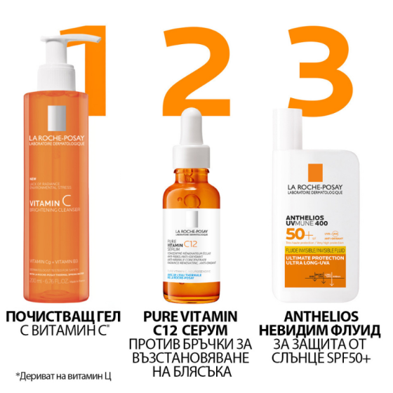 La Roche-Posay Почистващ гел за лице с Витамин C 200мл