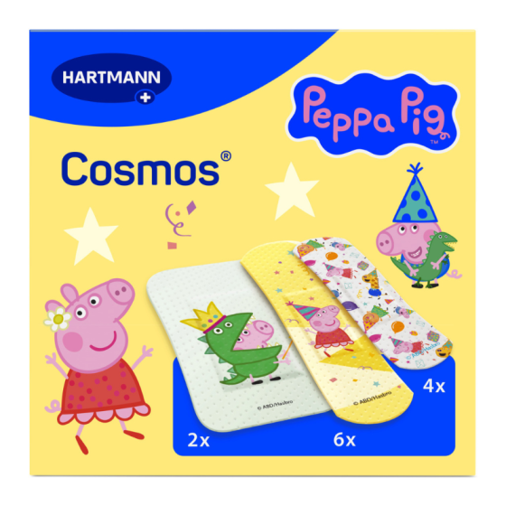 Cosmos Peppa Pig Детски пластир 3 размера 12 броя 535319 Hartmann
