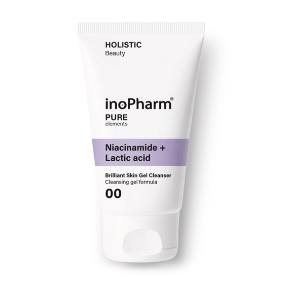 InoPharm Brilliant Измивен гел за лице с ниацинамид и млечна киселина 150мл