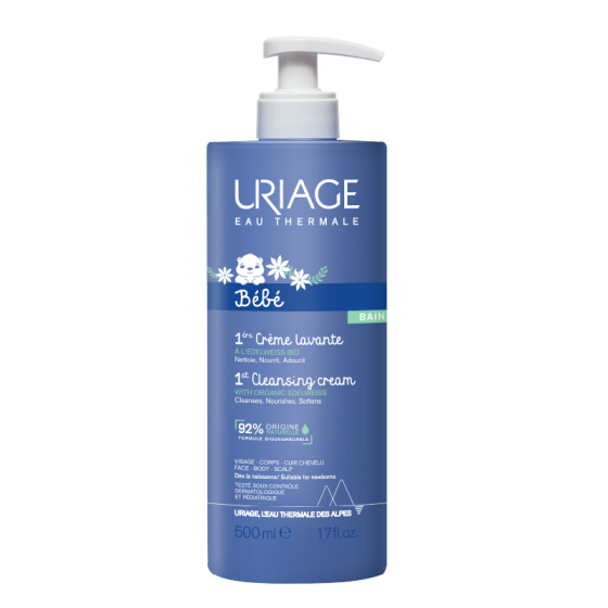 Uriage bebe creme lavante почистващ крем за бебета с изплакване 500мл