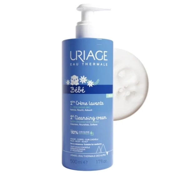 Uriage bebe creme lavante почистващ крем за бебета с изплакване 500мл