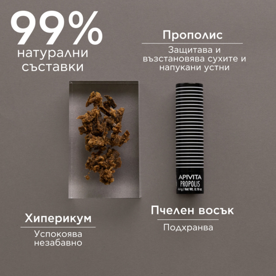 Apivita стик за устни с прополис  4,4г