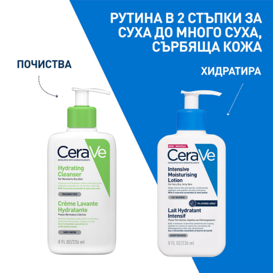 CeraVe Интензивен хидратиращ лосион с Хидроурея 5% за лице и тяло 473мл