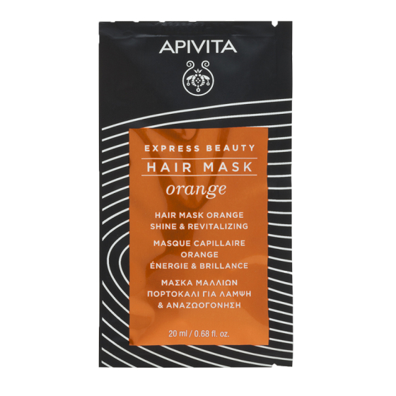 Apivita express hair ревитализираща маска за коса с портокал 20ml  х 6 броя
