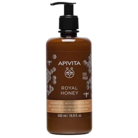 Apivita royal honey хидратиращ и релаксиращ душ гел с мед и етерични масла 500ml