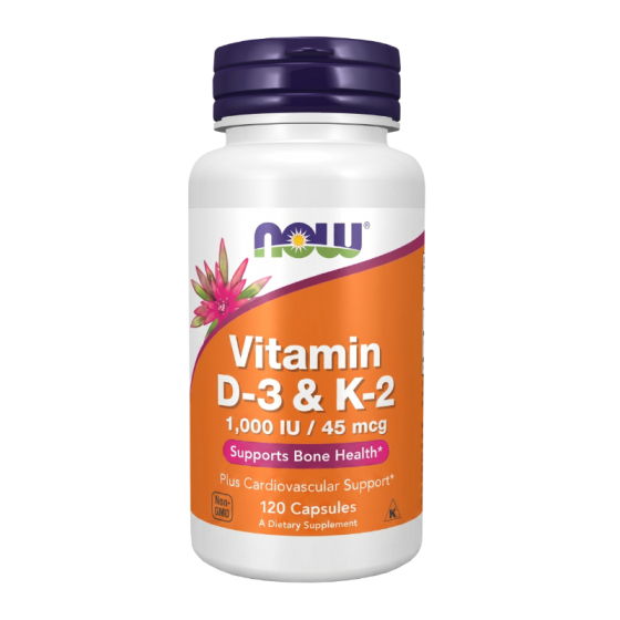 Now foods Витамин D3 и K2 1000IU/45мкг 120 капсули