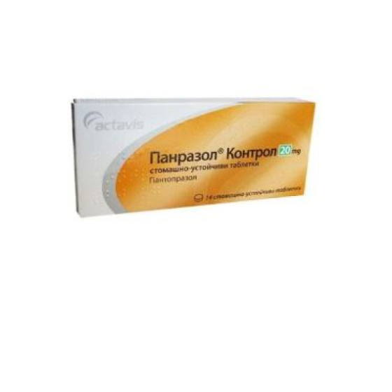 Панразол Контрол таблетки при киселини в стомаха 20мг х14 Teva