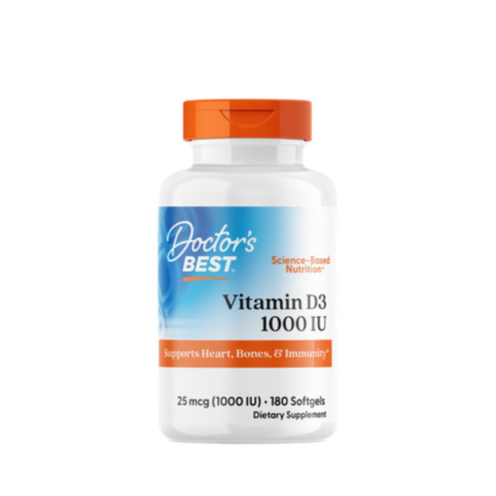 Витамин D3 1000IU х 180, Doctor's Best