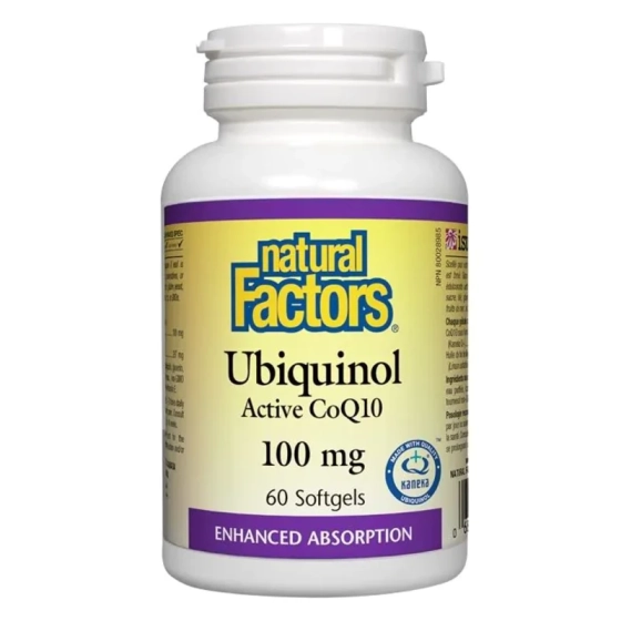 Убиквинол Активен Коензим Q10 капсули грижа за сърцето x60 Natural Factors