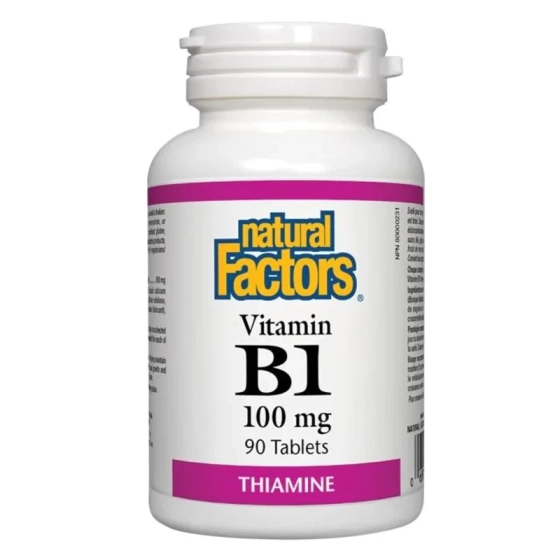 Витамин B1 таблетки за памет, концентрация и настроение 100мг х90 Natural Factors