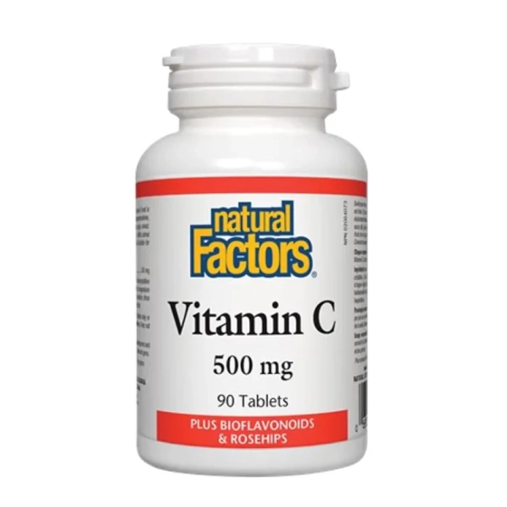 Витамин С 500мг + шипка и биофлавони таблетки х90 Natural Factors