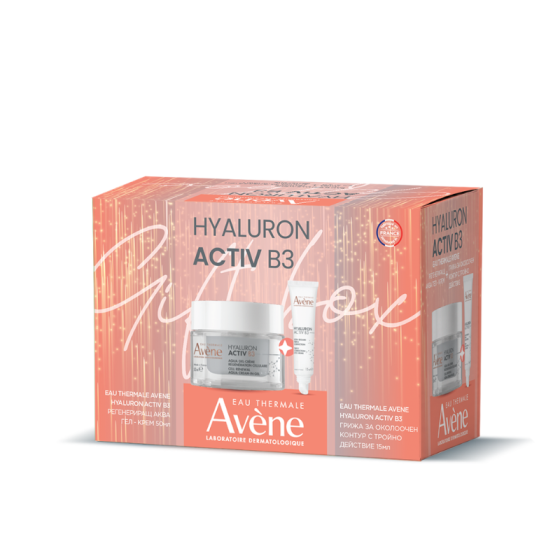 Комплект Avene HAB3 Аква гел-крем 50мл + Грижа за околоочен контур 15мл