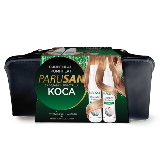 Комплект Парусан Стимулиращ шампоан жени 200мл + Тоник 200мл + несесер
