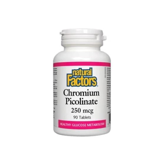 Хром пиколинат таблетки за нормални нива на инсулина  250мкг х90 Natural Factors