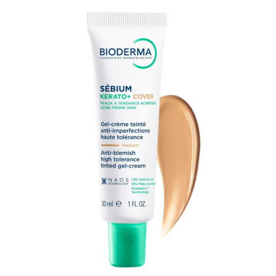 Bioderma Sebium Kerato+ Cover Тониран гел-крем против несъвършенства 30мл