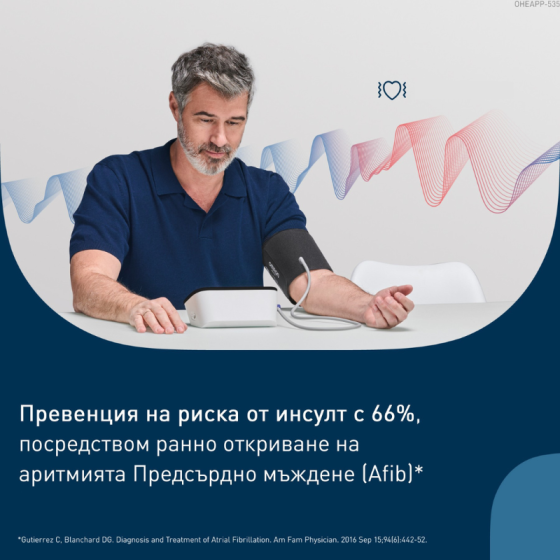 Автоматичен апарат за КН за бицепс  ОМРОН М3 Комфорт AFIB 2025