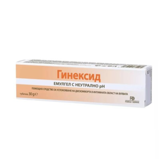 Гинексид Емулгел при дискомфорт в интимната област с неутрално pH 30г Naturpharma
