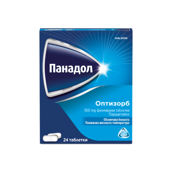 Панадол оптизорб таблетки при болка и висока температура 500мг х24