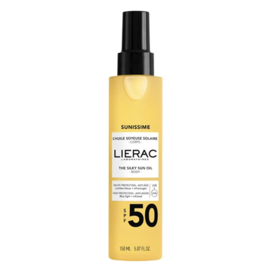 Lierac Sunissime Слънцезащитно копринено олио за тяло SPF50 150мл