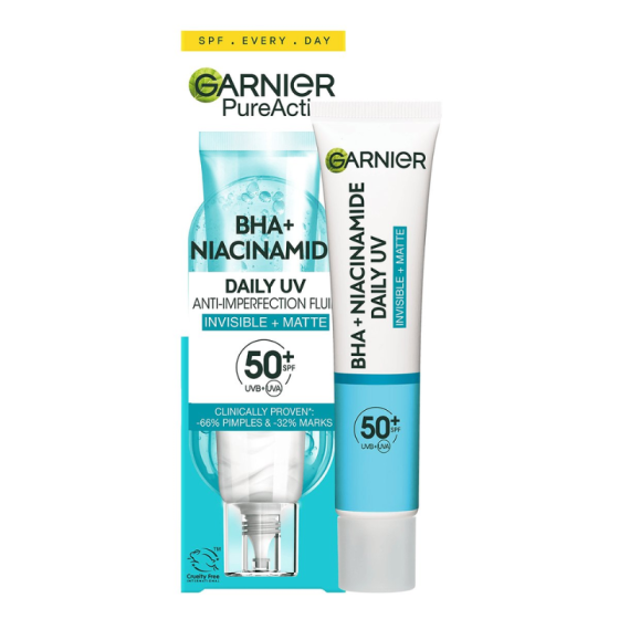 Garnier Pure Active Дневен матиращ флуид срещу несъвършенства SPF50+ 40мл