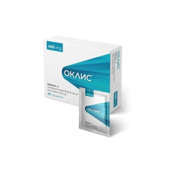 Оклис саше при лека до умерена болка 400мг х20