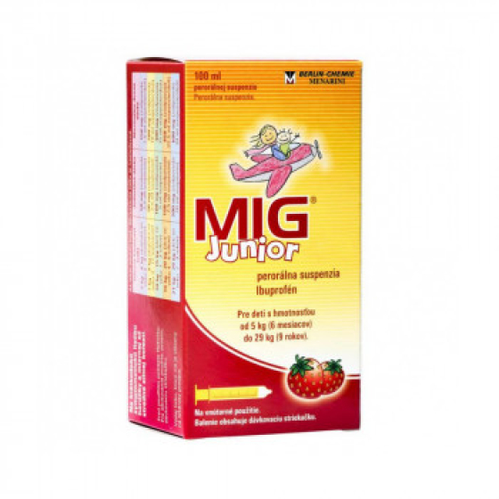 Миг джуниър сироп при висока температура и болка 40мг/мл 100мл