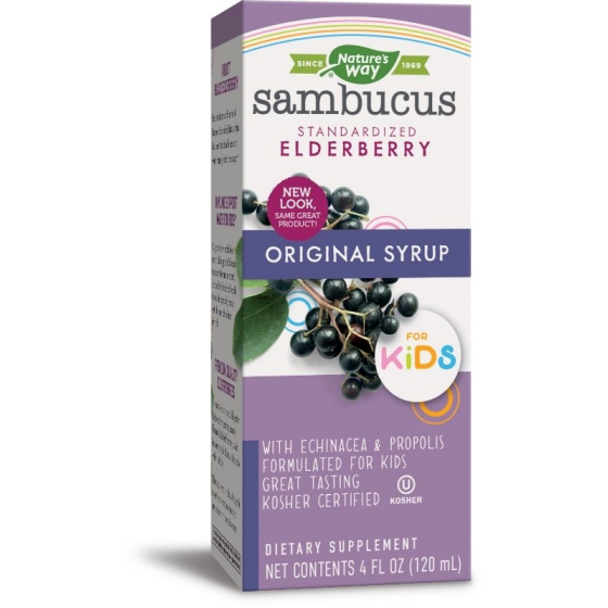 Самбукус за деца "Original" сироп с ехинацея за имунитет 120мл Nature's Way