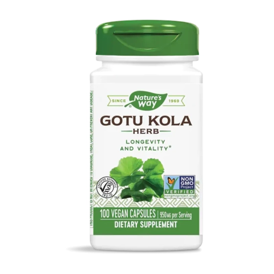 Готу кола (билка) капсули при разширени вени 475мг х100 Nature's Way