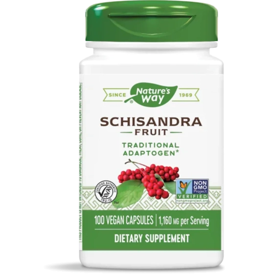 Шизандра капсули за антиоксидантна защита и висок имунитет 580мг х100 Nature's Way