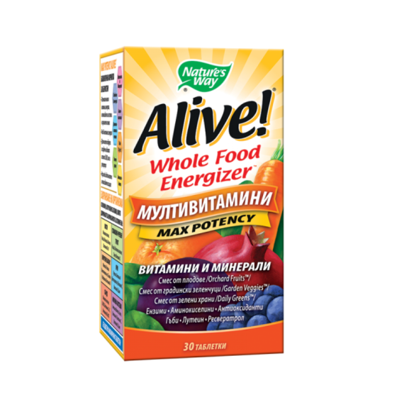 Alive мултивитамини х30 + alive мултивитамини за деца х30 пакет