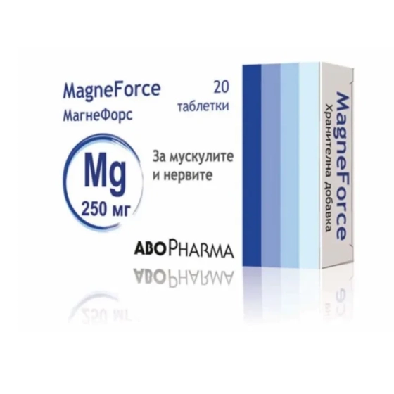 Магнефорс - Магнезий таблетки за мускули и нерви 250мг х20 Abopharma