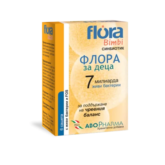 Flora 7 сашета  за деца за поддържане на чревния баланс  х6 Abopharma
