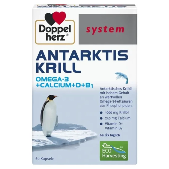 Doppelherz system  Антарктически крил капсули за сърце, мозък и зрение х60