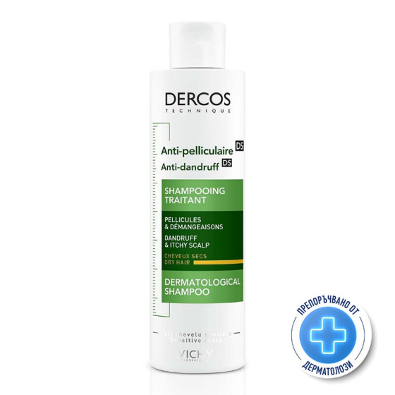 Vichy dercos шампоан против пърхот сух скалп 200мл. 330262