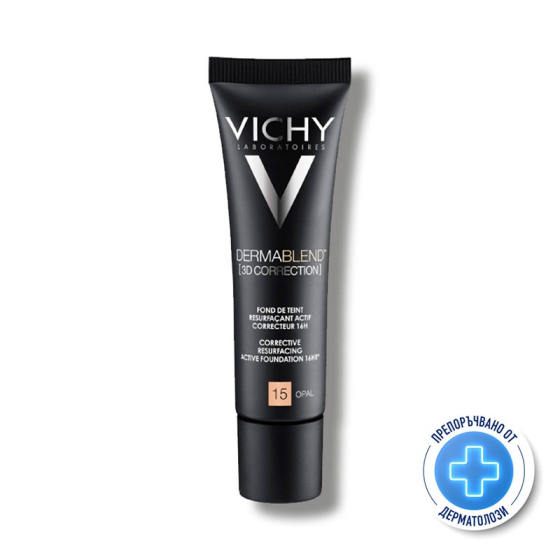 Vichy dermablend 3d корекция фон дьо тен 15 мазна кожа 30мл./опал/ 332297