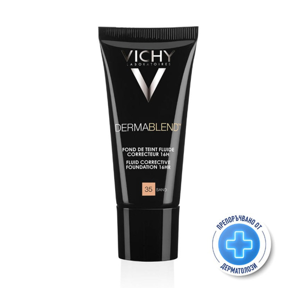 Vichy dermablend фон дьо тен 35 флуид коригиращ 30мл./пясъчен/ 316617