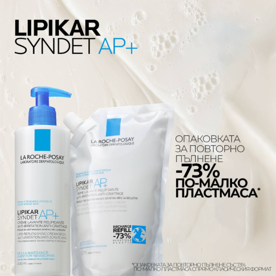 La roche-posay lipikar syndet ap+ крем измиващ 400мл. 537315