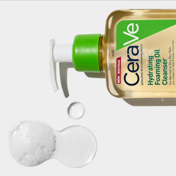 Cerave хидратиращо измиващо олио за лице и тяло, нормална към много суха кожа, бебета,  236мл.773430