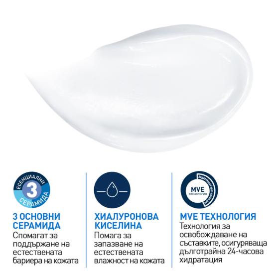 Cerave хидратиращ крем за лице и тяло, суха към много суха кожа, деца и възрастни177мл.598996 /туба/