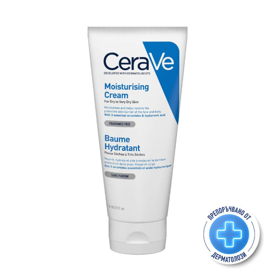 Cerave хидратиращ крем за лице и тяло, суха към много суха кожа, деца и възрастни177мл.598996 /туба/