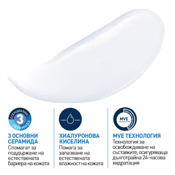 Cerave хидратиращ лосион за лице и тяло, суха към много суха кожа, деца и възрастни 473мл.597395